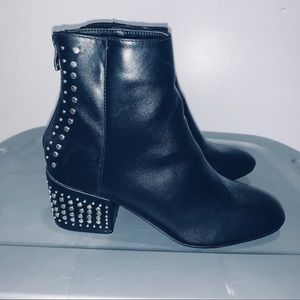 NWOT Black Studded Bootie